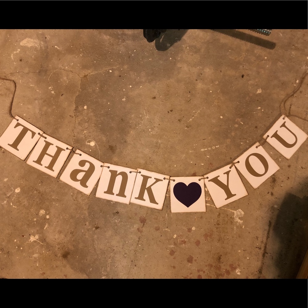 Rustic thank you banner
